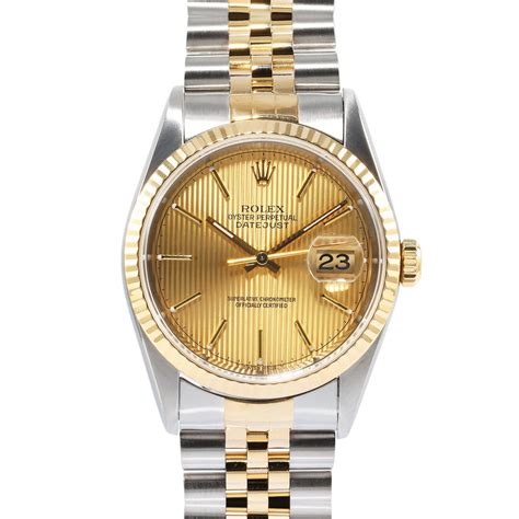 price of pre own small champagne tapestry rolex watch|Rolex Datejust .